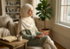 Mental Health in Islam: What the Quran, Sunnah, and Islamic Scholars Really Say Muslim woman in hijab sitting peacefully with Quran and prayer beads — mental health in Islam