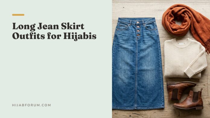long jean skirt outfits